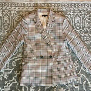 Ann Taylor Pink Plaid Blazer- 8P